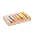 4-in-1 Wooden Travel Toy - Red and White Print