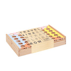 4-in-1 Wooden Travel Toy - Red and White Print