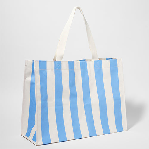 Sac De Plage Fourre-Tout - Mid Blue Cream