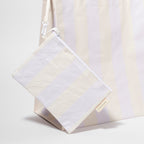 Sac de Plage Fourre-tout Rio Sun à Rayures Lilas Pastel