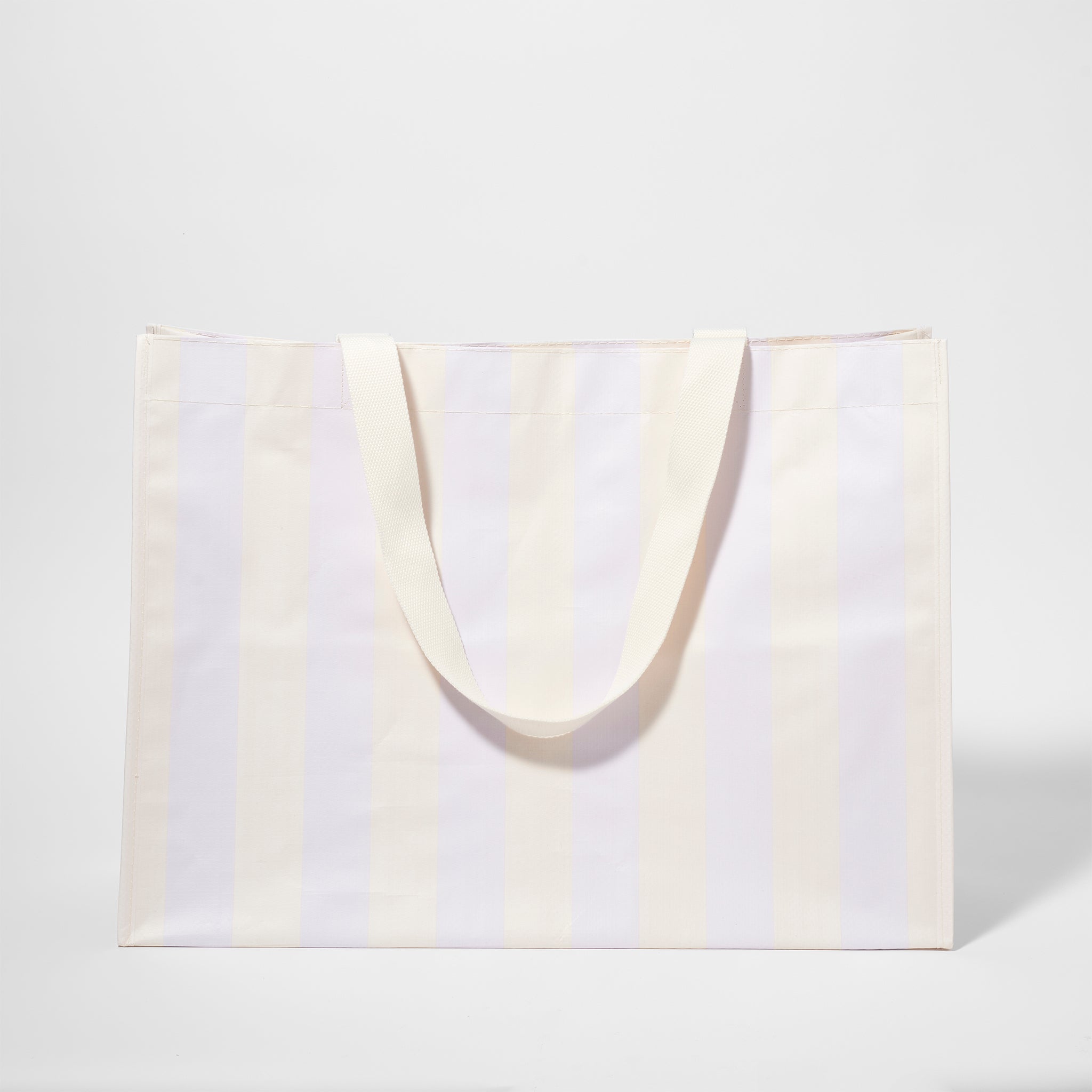 Sac de Plage Fourre-tout Rio Sun à Rayures Lilas Pastel