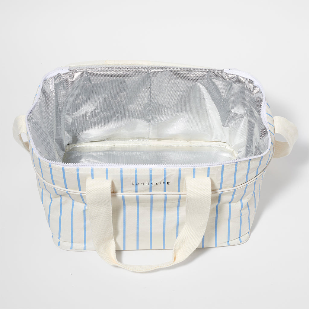 Sac Isotherme Le Weekend Mid - Bleu-Crème