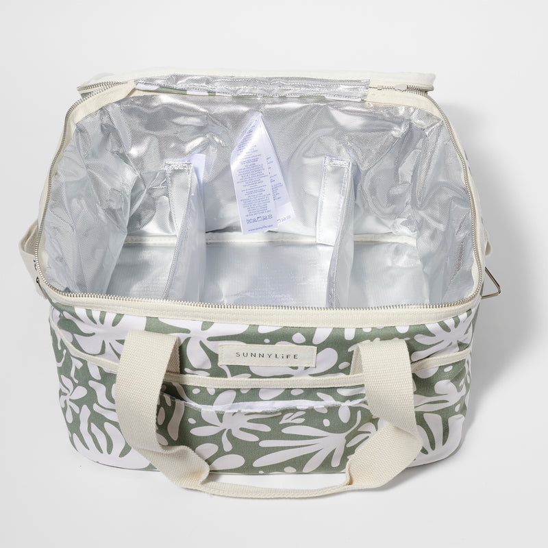 The Vacay Olive Canvas Cooler Bag