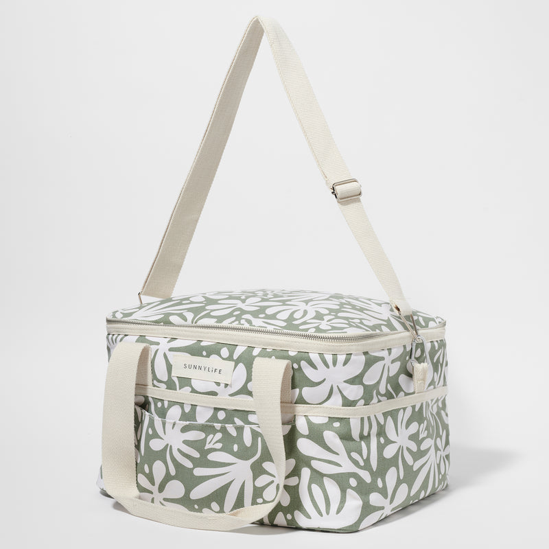 The Vacay Olive Canvas Cooler Bag
