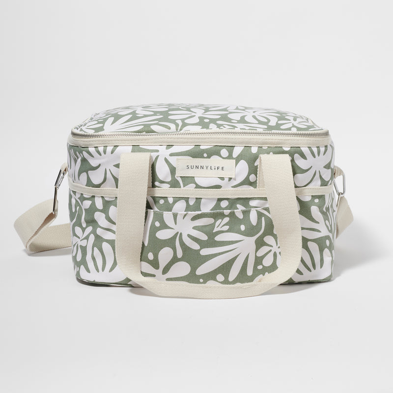 The Vacay Olive Canvas Cooler Bag