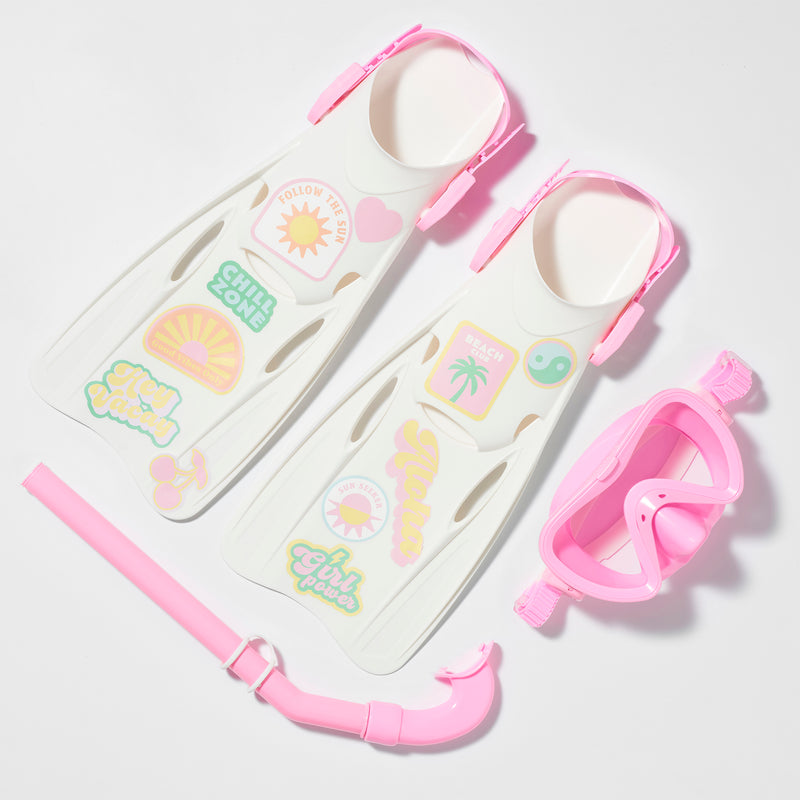 Children's Diving Set, Medium, Summer Sorbet Pink