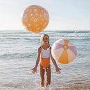 Set of 2 Multicolored Swan Princess Inflatable Beach Balls
