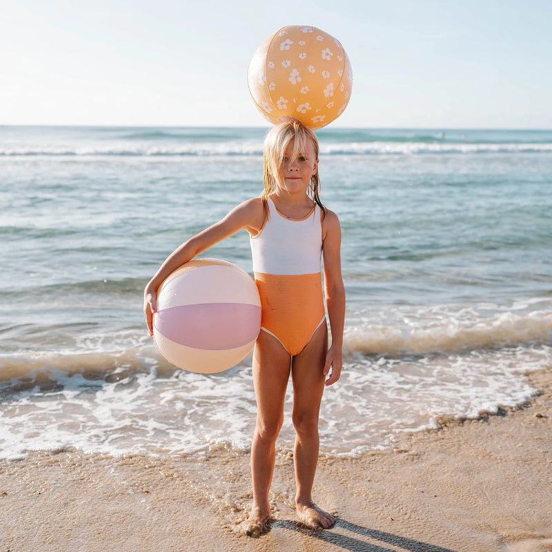Set of 2 Multicolored Swan Princess Inflatable Beach Balls