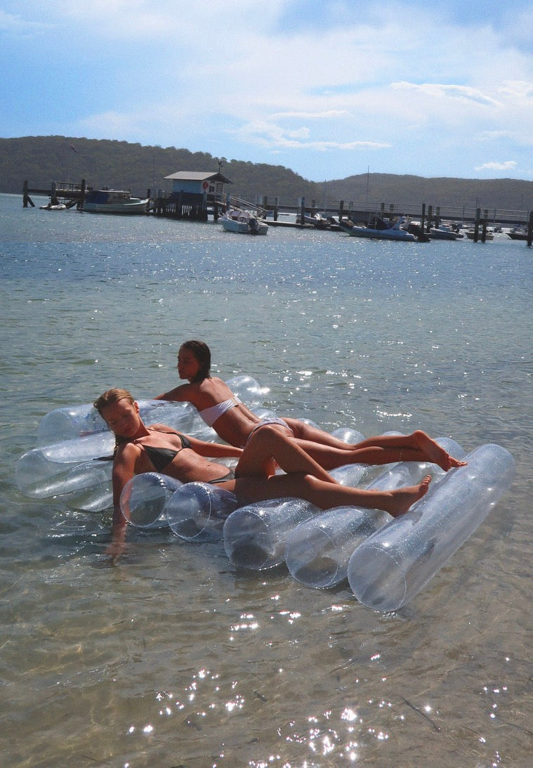 Bouée Gonflable Luxe Twin Tube Lilo Float Le Weekend - Transparent