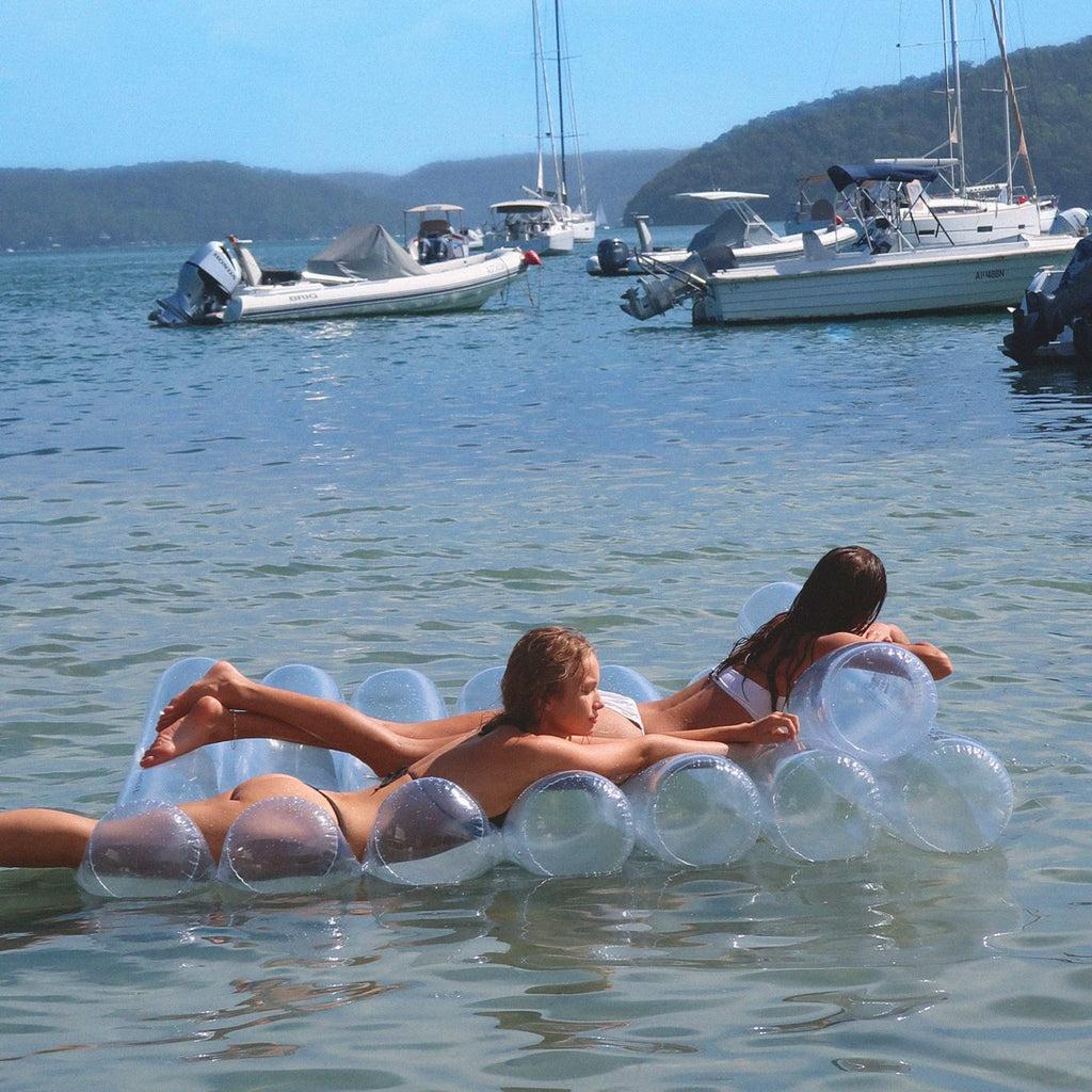 Bouée Gonflable Luxe Twin Tube Lilo Float Le Weekend - Transparent