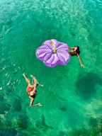 Bouée Gonflable Luxe Lie-On Float Hibiscus - Pastel Lilas