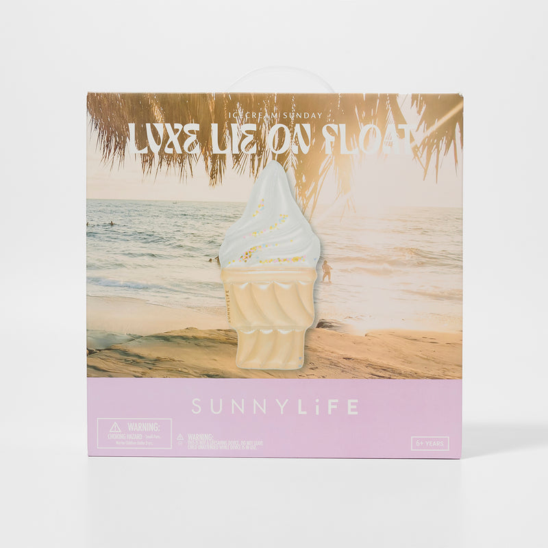Bouée Gonflable Luxe Lie-On Float Crème Glacée Sunday - Multicolore