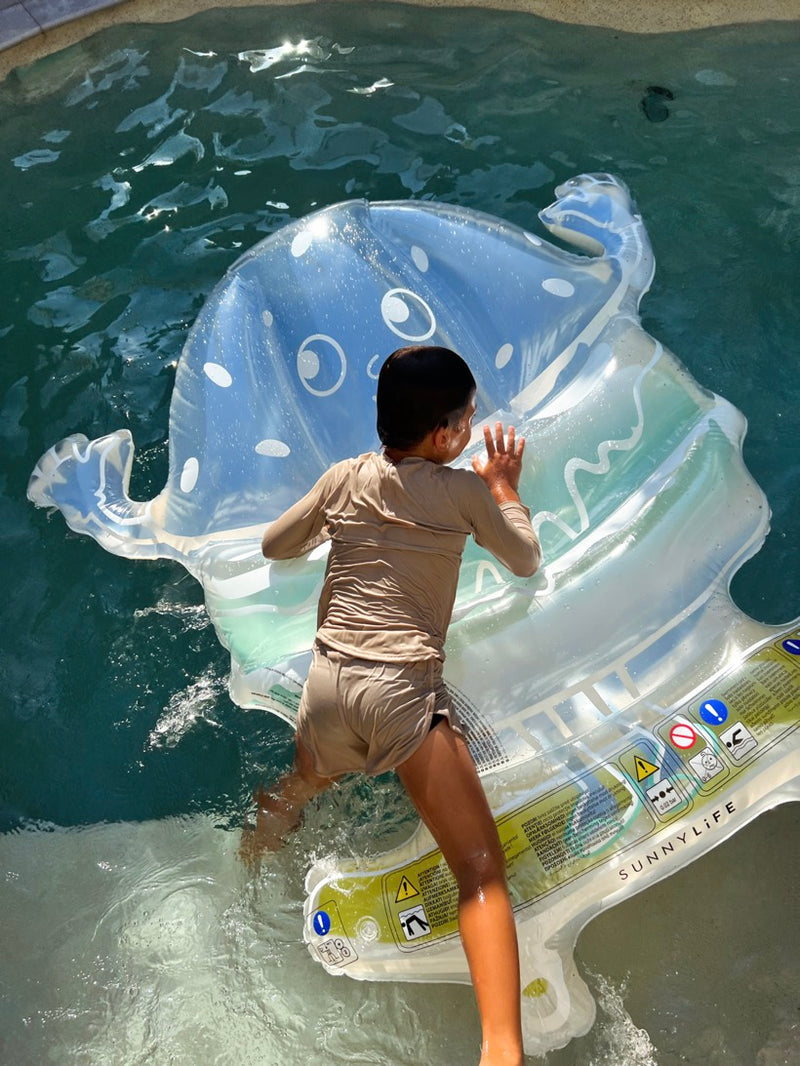 Burger Boy The Sea Kids Children's Elongated Float - Blue-Lime