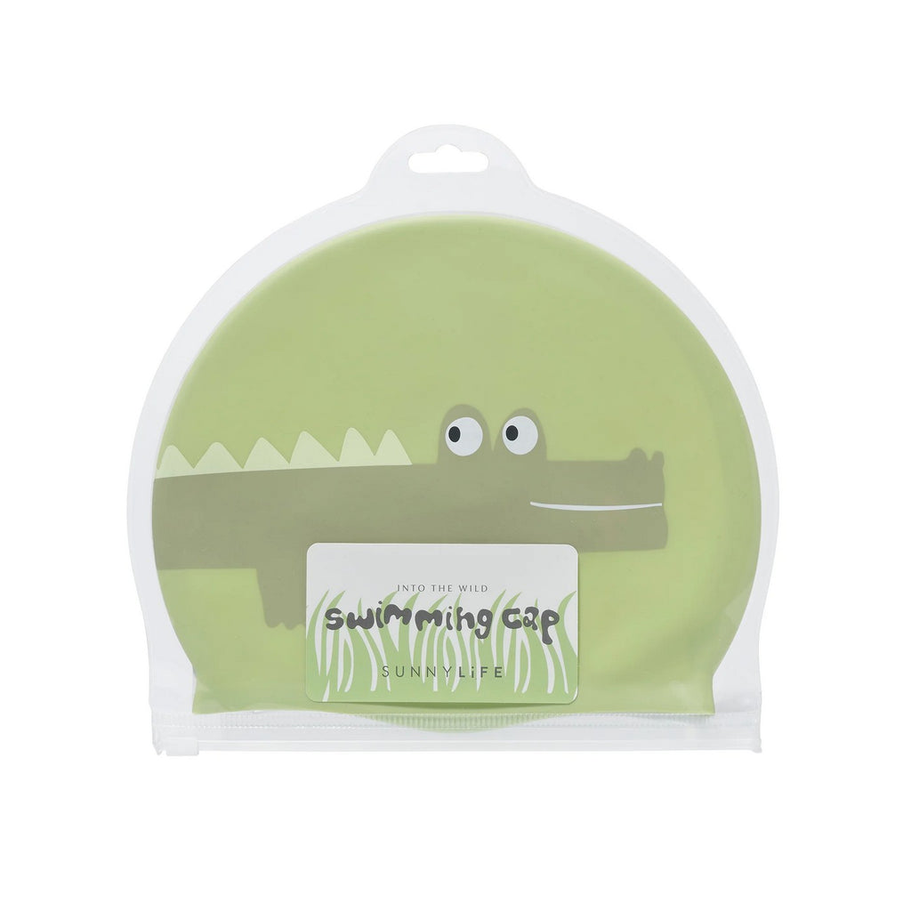 Bonnet De Bain Enfant Cookie Le Crocodile - Kaki Clair