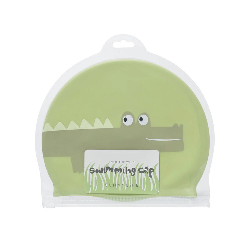 Bonnet De Bain Enfant Cookie Le Crocodile - Kaki Clair