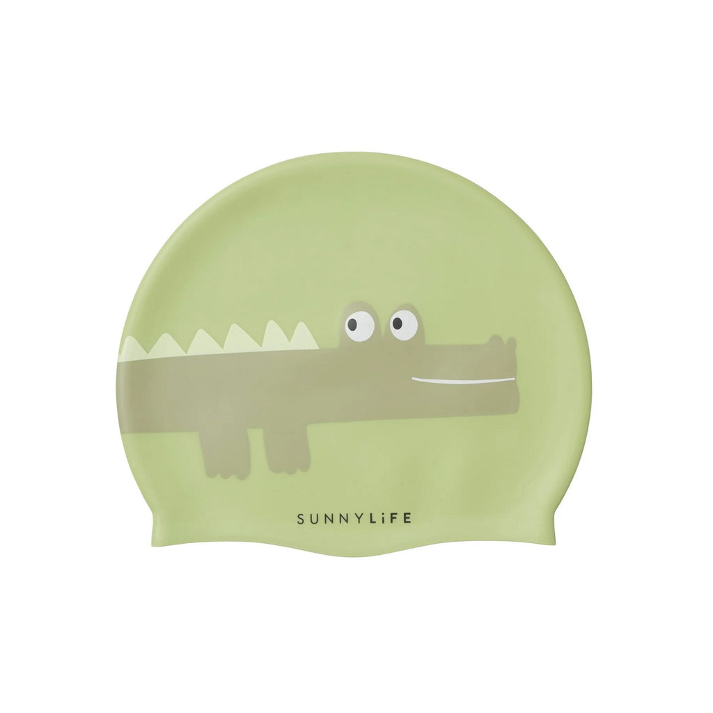 Bonnet De Bain Enfant Cookie Le Crocodile - Kaki Clair