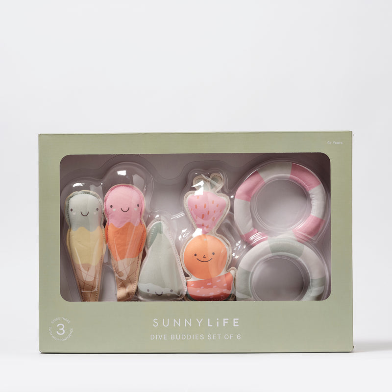 Lot De 6 Dive Buddies Barbe À Papa Multicolore