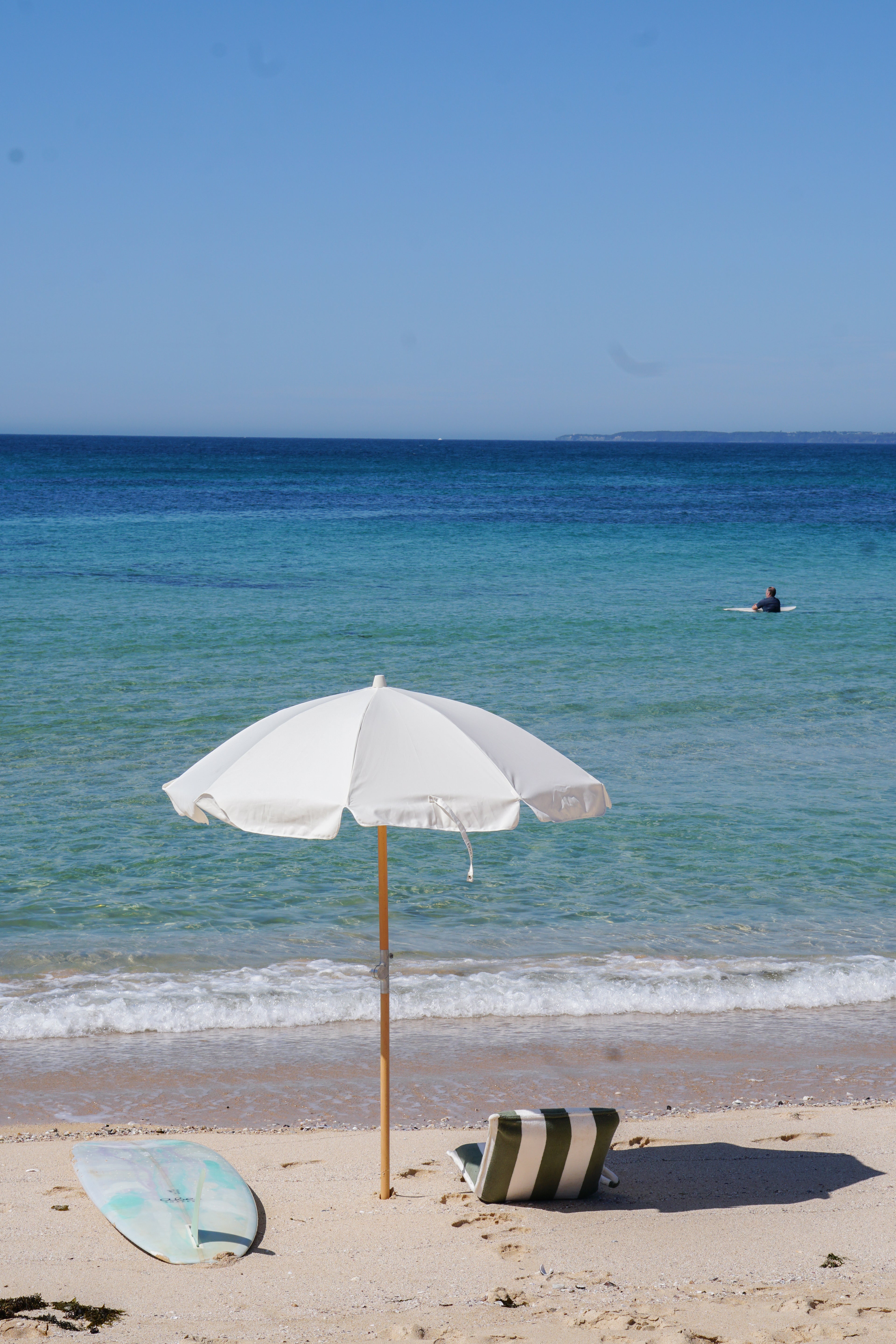Parasol de Plage de Luxe Couleur Crème