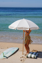 Parasol de Plage de Luxe Couleur Crème