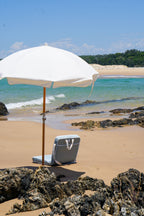 Parasol de Plage de Luxe Couleur Crème