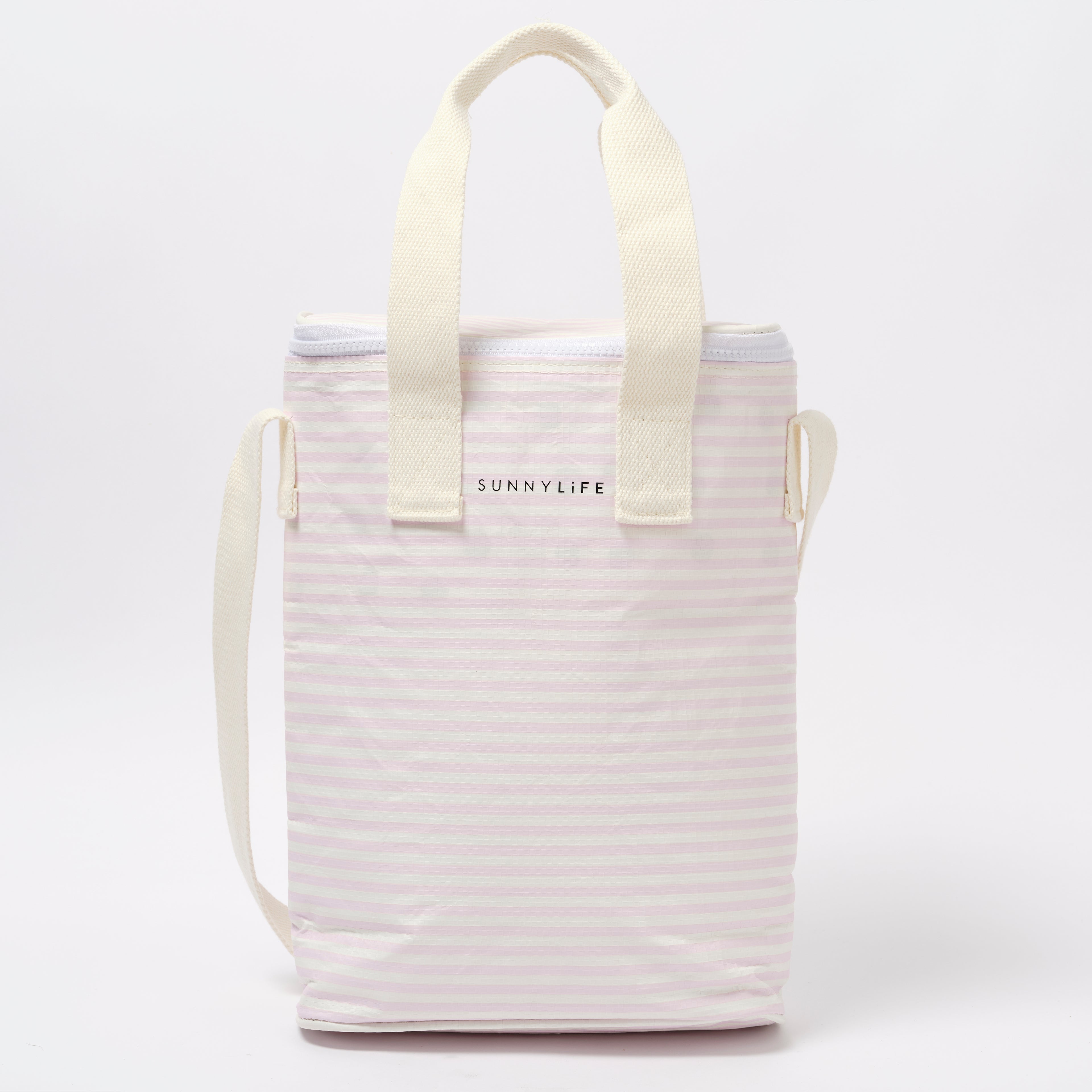 Lightweight Insulated Bag With Pink Stripes Lazy Days