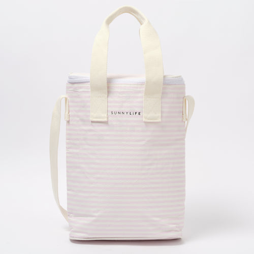 Lightweight Insulated Bag With Pink Stripes Lazy Days
