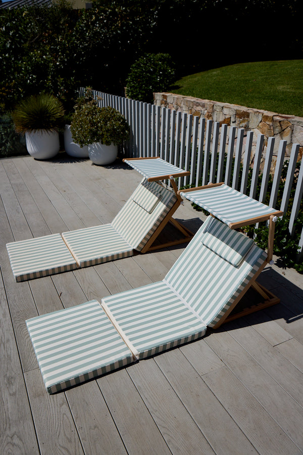 Tumbona Pool House La Palma - Sage Stripes