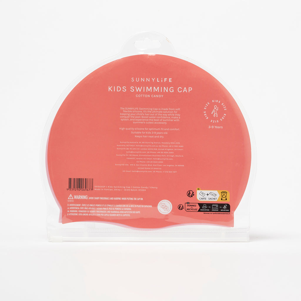 Bonnet De Bain Enfant Barbe À Papa Cerise