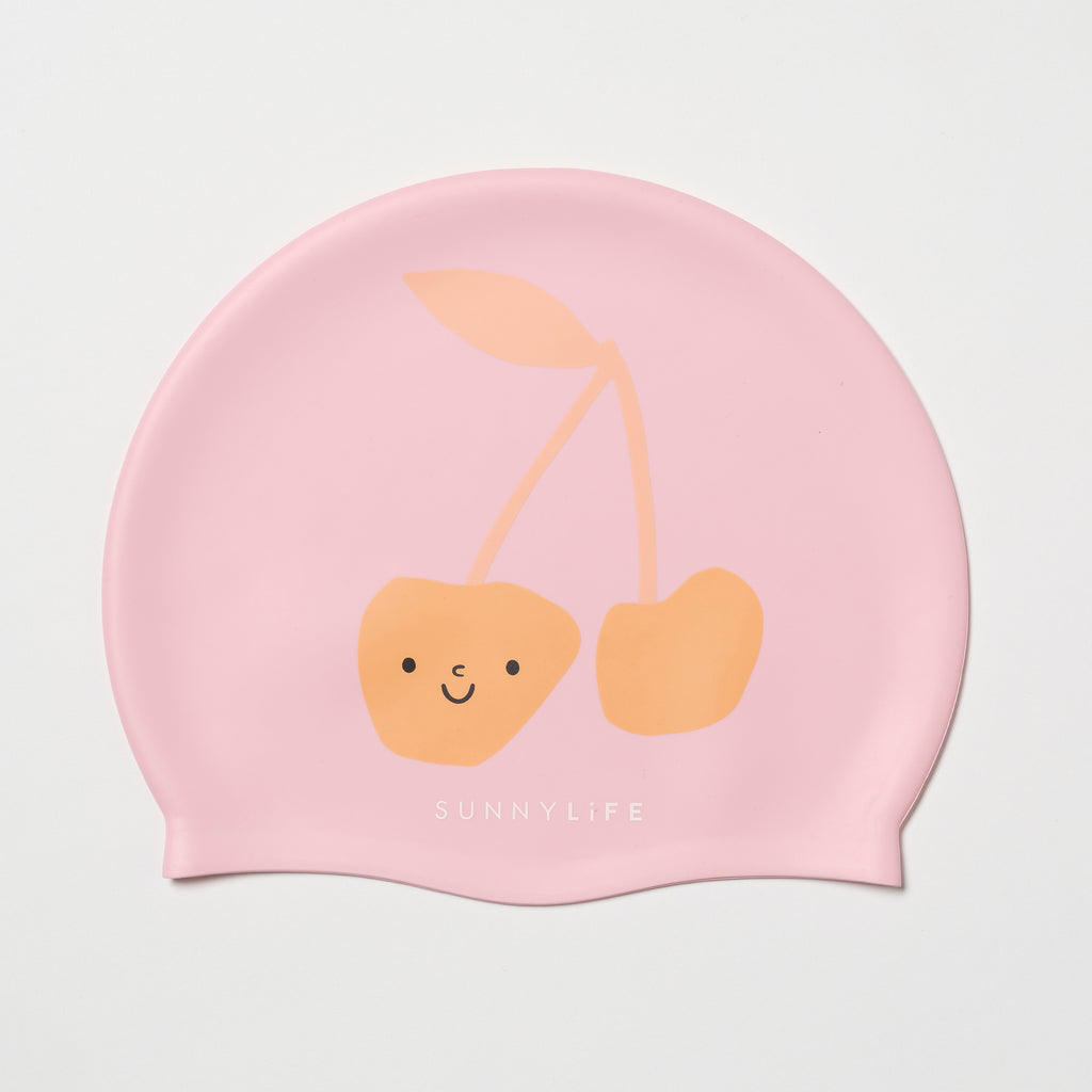Bonnet De Bain Enfant Barbe À Papa Cerise