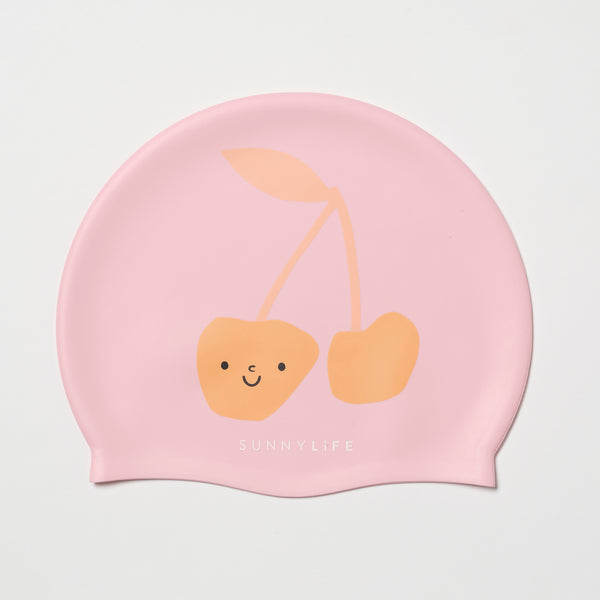 Bonnet De Bain Enfant Barbe À Papa Cerise
