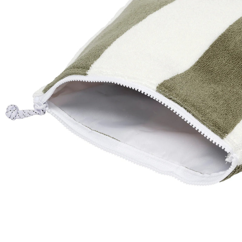Pochette De Plage Terry The Vacay - Olive Stripe