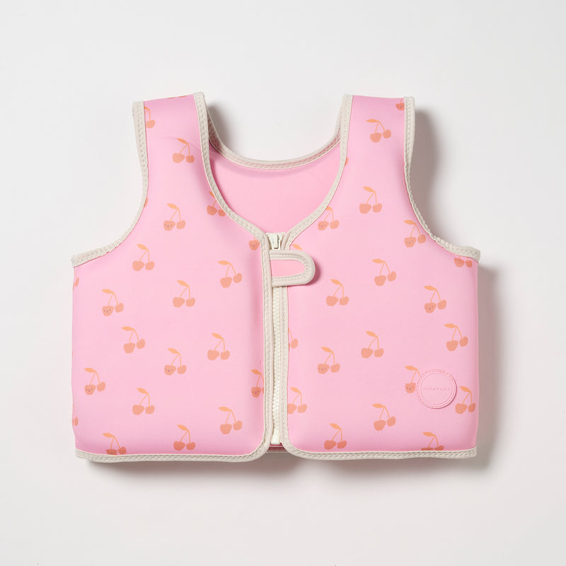 Gilet De Natation Enfant 3-6 Ans Barbe À Papa Cerise