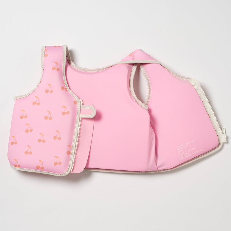 Gilet De Natation Enfant 3-6 Ans Barbe À Papa Cerise