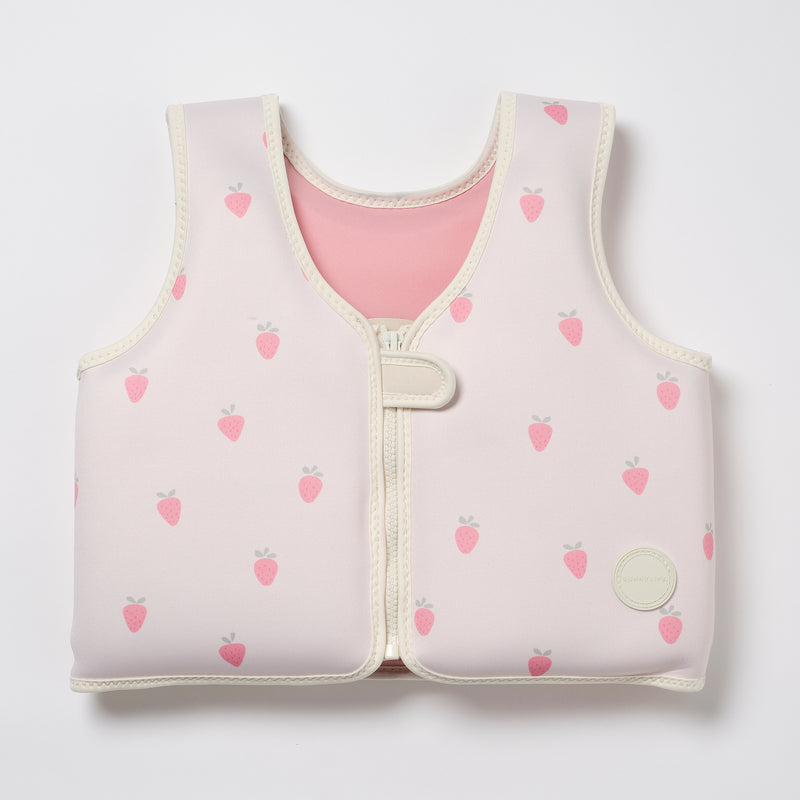 Gilet De Natation Enfant 3-6 Ans Fraise Soleil