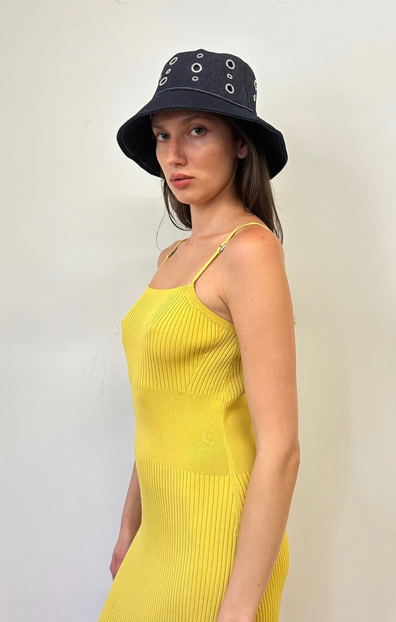 Slick Raw Denim Bucket Hat