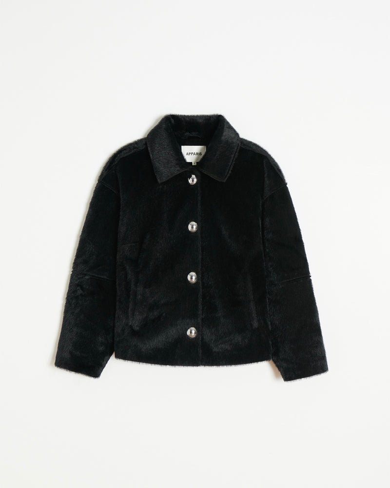 Indio Cropped Faux Pony Jacket