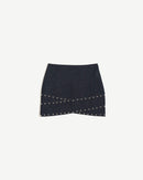Bullet Raw Denim Crossover Skirt