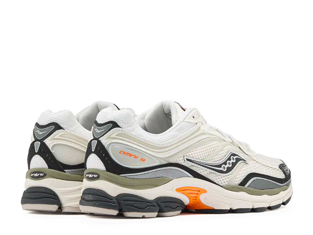 Saucony Progrid Omni 9 White Tumeric - Blanc;Orange