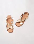 Sandales Plates - Constance - Doré - Femme