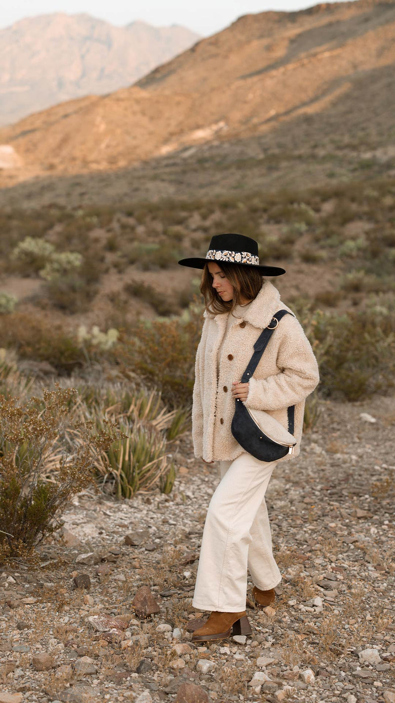 Sac Banane Nicole Sherpa - Marine