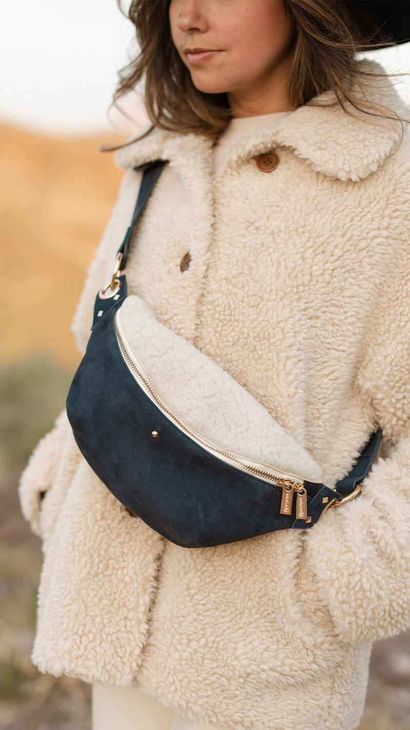 Sac Banane Nicole Sherpa - Marine