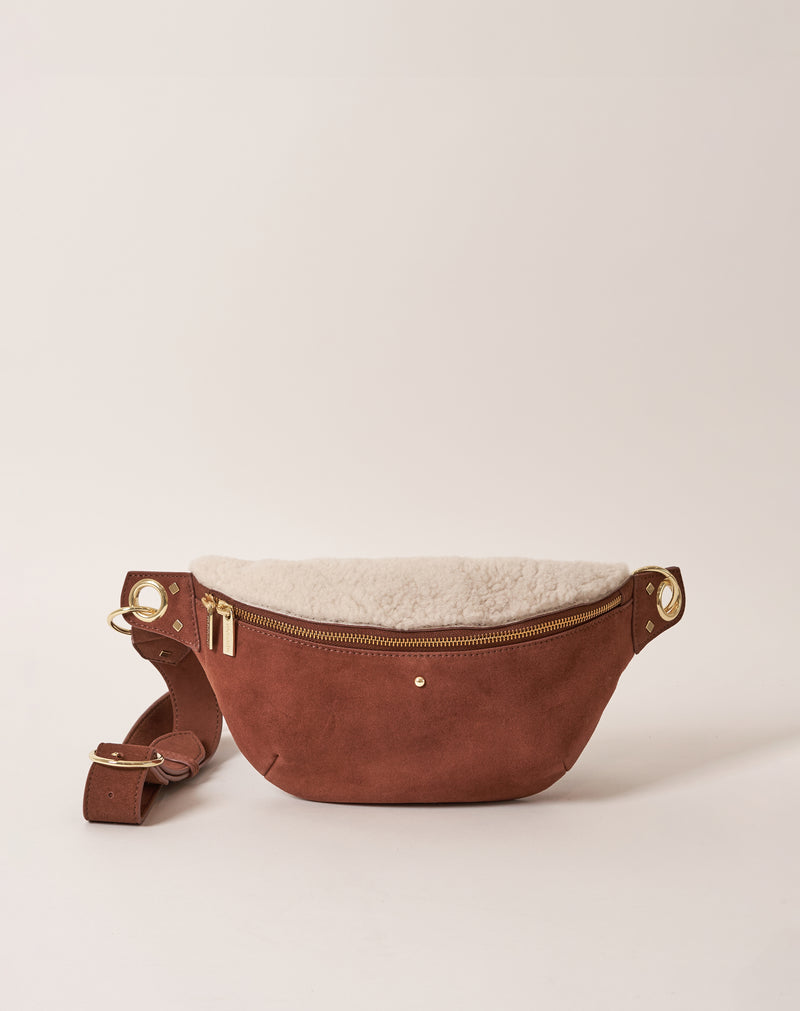 Sac Banane Nicole Sherpa Cognac