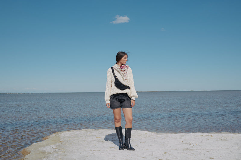 Sac Banane Nicole Sherpa - Noir