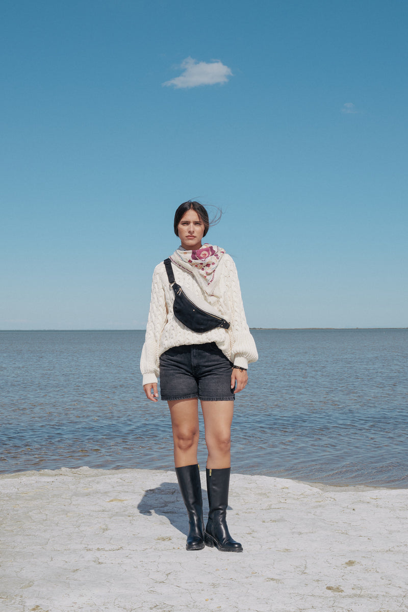 Sac Banane Nicole Sherpa - Noir