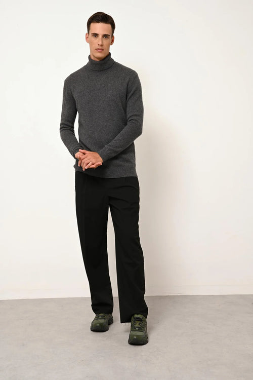 Pull Col Roulé 4 Fils - Sacha - Anthracite Chiné