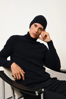 Pull Col Roulé 4 Fils - Sacha - Navy