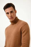 Pull Col Roulé 4 Fils - Sacha - Noisette