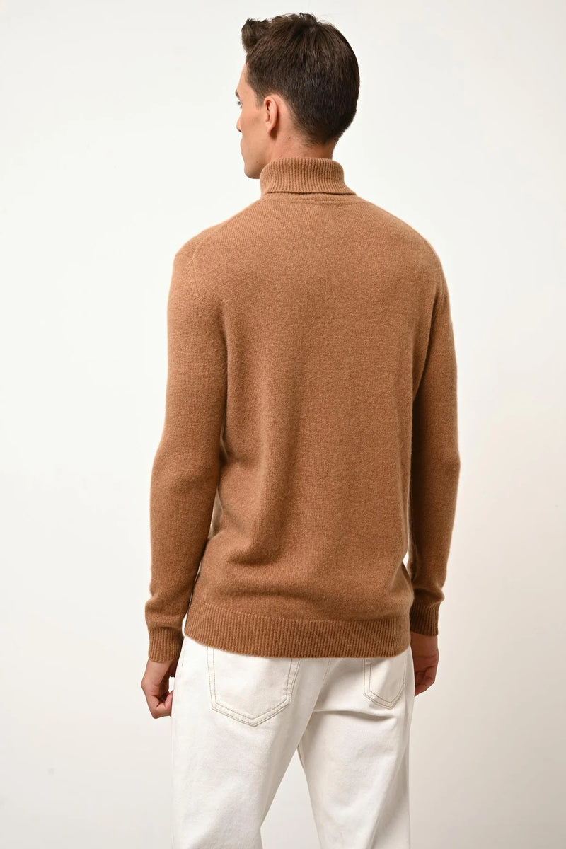 Pull Col Roulé 4 Fils - Sacha - Noisette