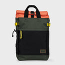 Sac À Dos En 100% Polyester Recyclé Roll-Top - Noir Et Kaki