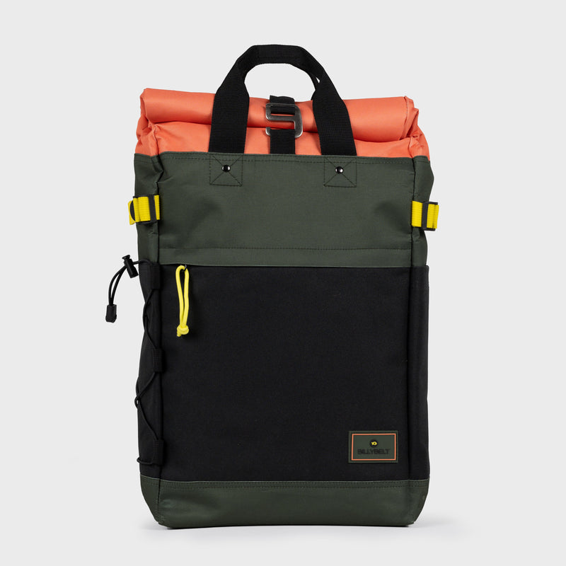 Sac À Dos En 100% Polyester Recyclé Roll-Top - Noir Et Kaki
